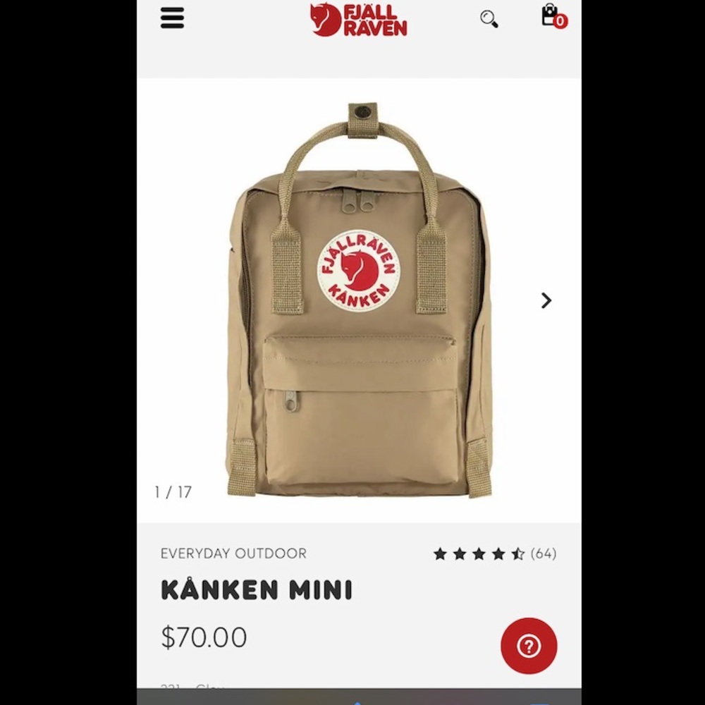 COPY - fjallraven kanken mini backpack